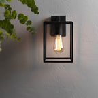 Astro Box Lantern 270 Outdoor Porch Wall Light in Textured Black