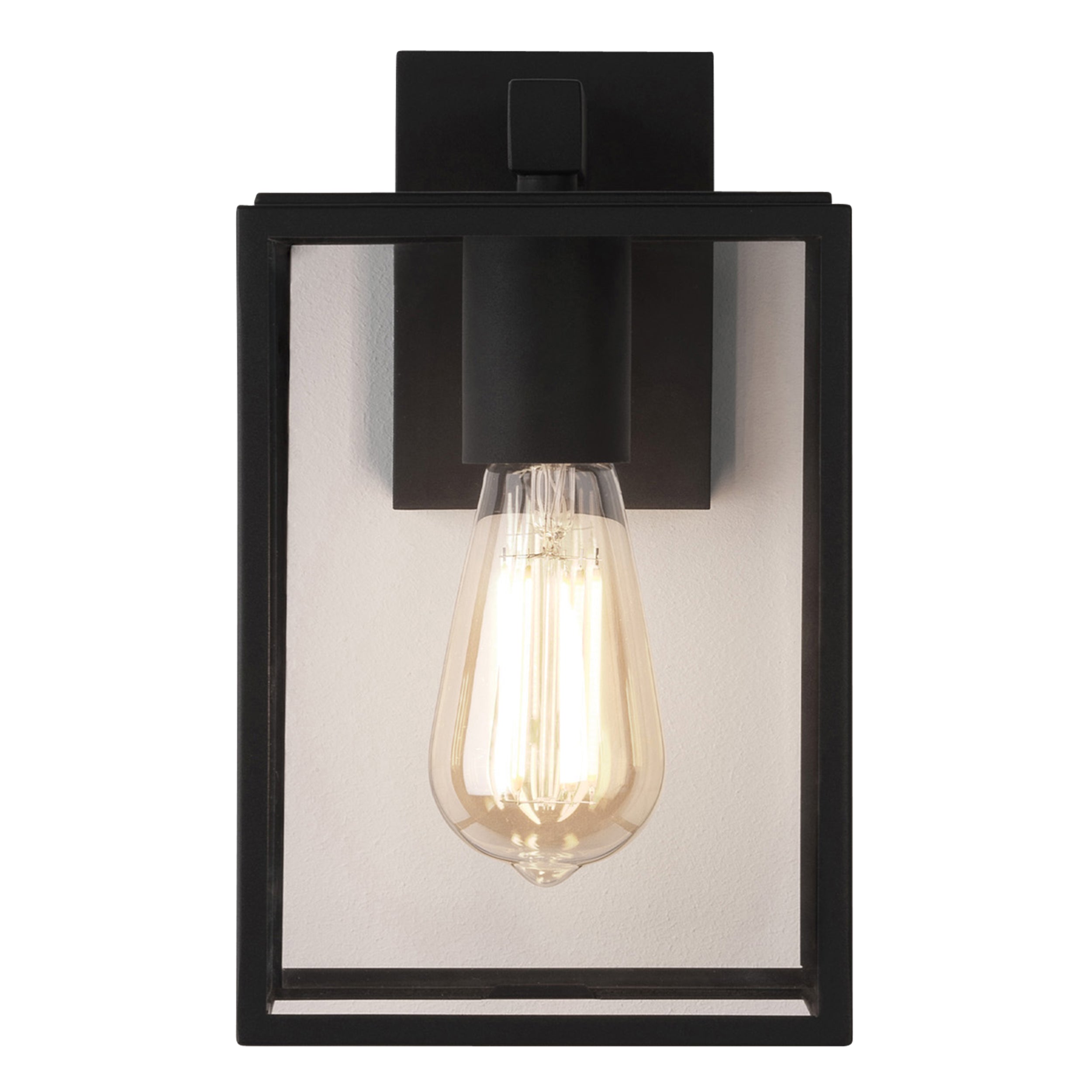 Astro Box Lantern 270 Outdoor Porch Wall Light in Textured Black