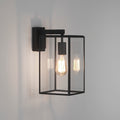 Astro Box Lantern 350 Outdoor Porch Wall Light in Textured Black