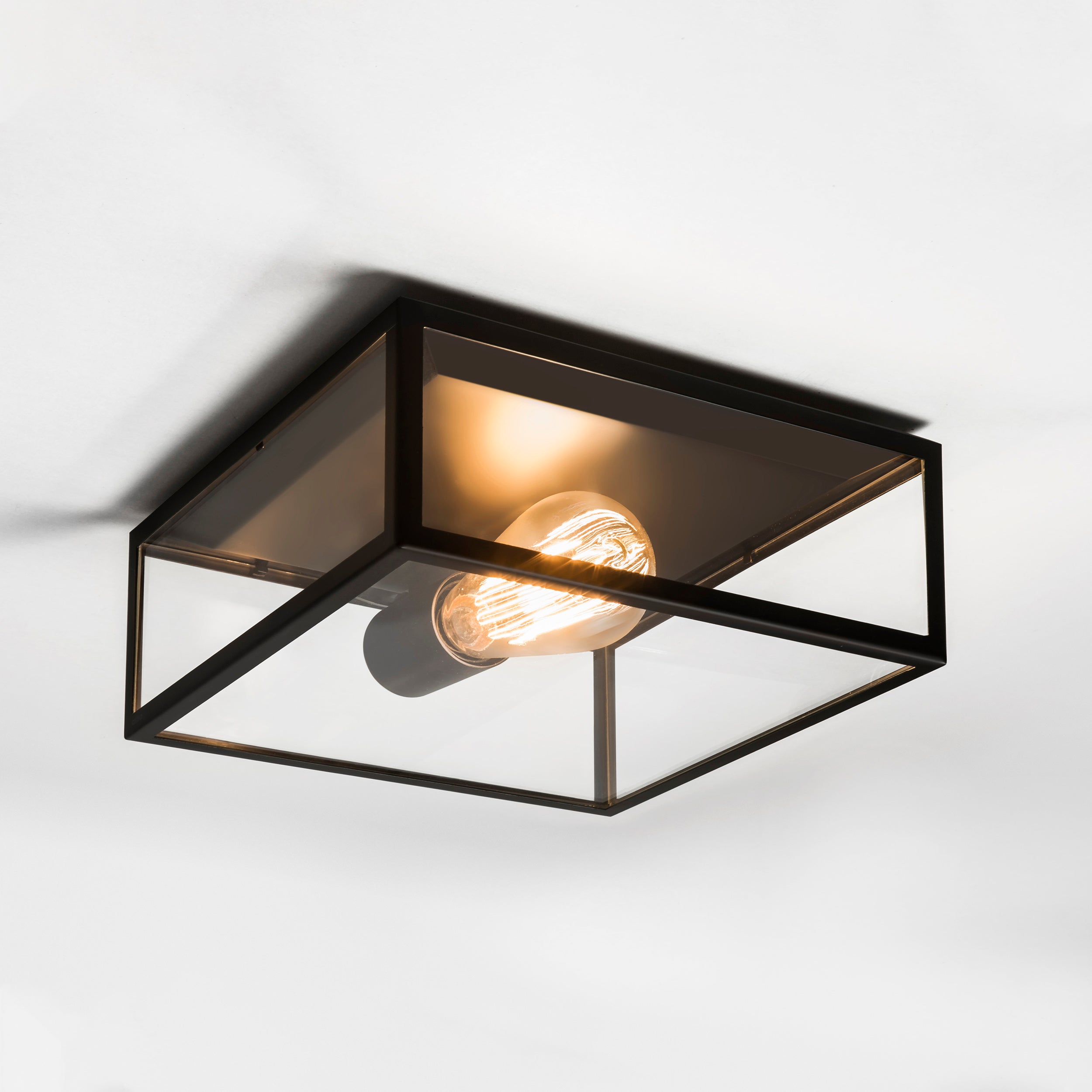 Astro Bronte Outdoor Porch Ceiling Light in Matt Black