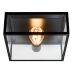 Astro Bronte Outdoor Porch Ceiling Light in Matt Black