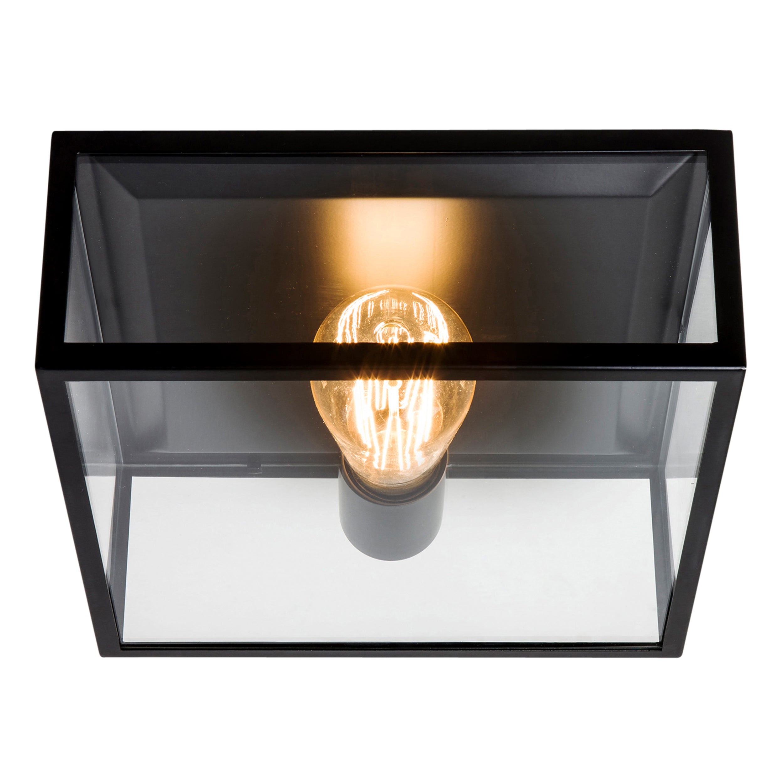 Astro Bronte Outdoor Porch Ceiling Light in Matt Black