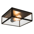 Astro Bronte Outdoor Porch Ceiling Light in Matt Black