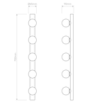Astro Cabaret II 5 Light Bathroom Wall Light in Matt Black