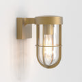 Astro Cabin Outdoor Wall Light in Antique Brass