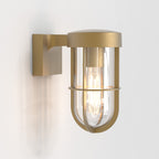 Astro Cabin Outdoor Wall Light in Antique Brass