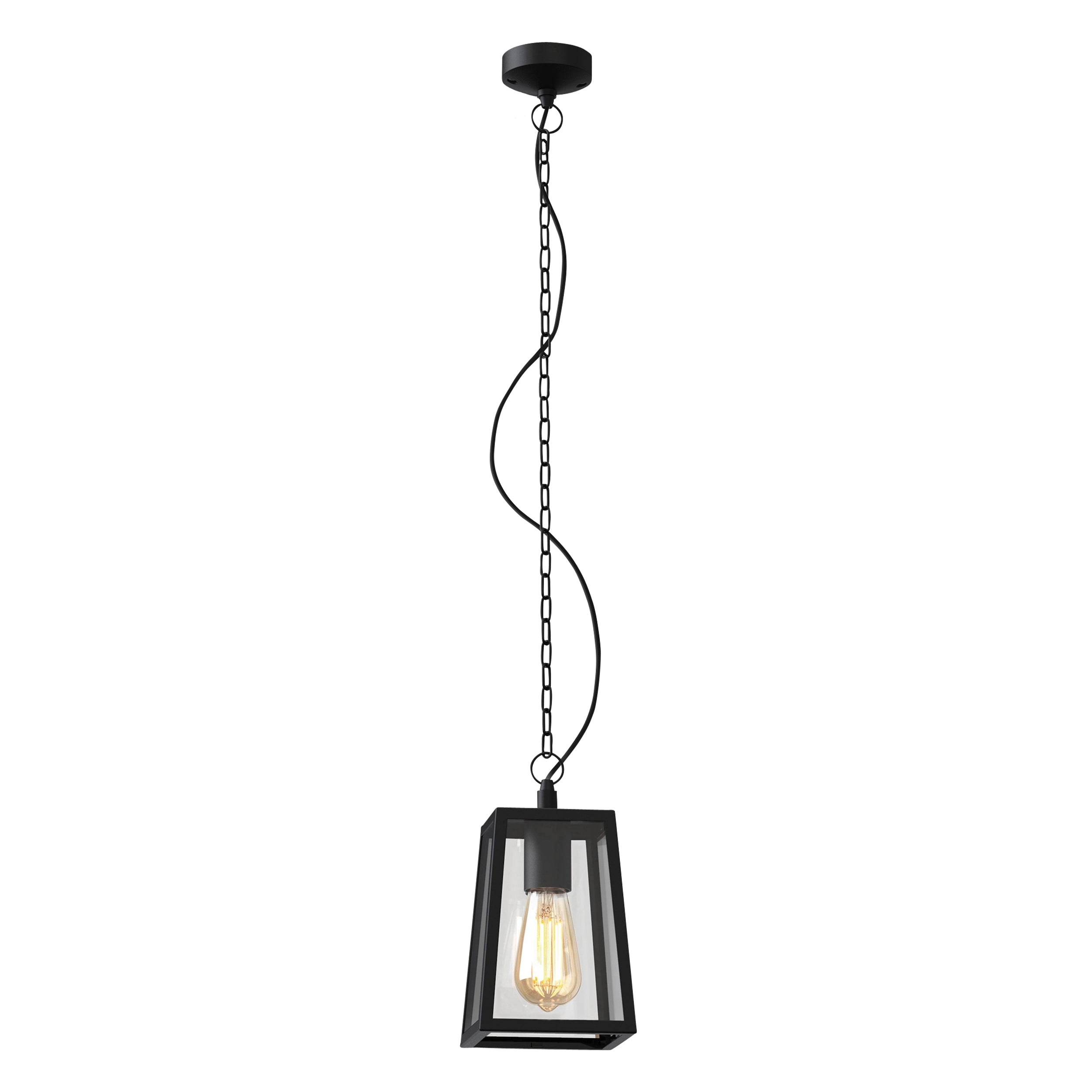 Astro Calvi 215 Outdoor Porch Pendant in Textured Black