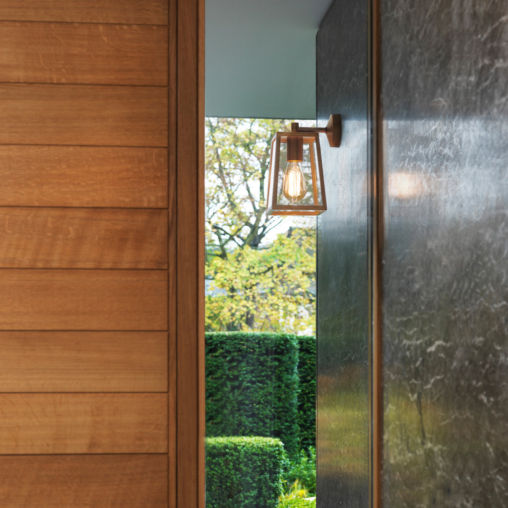 Astro Calvi 215 Outdoor Porch Wall Light in Antique Brass