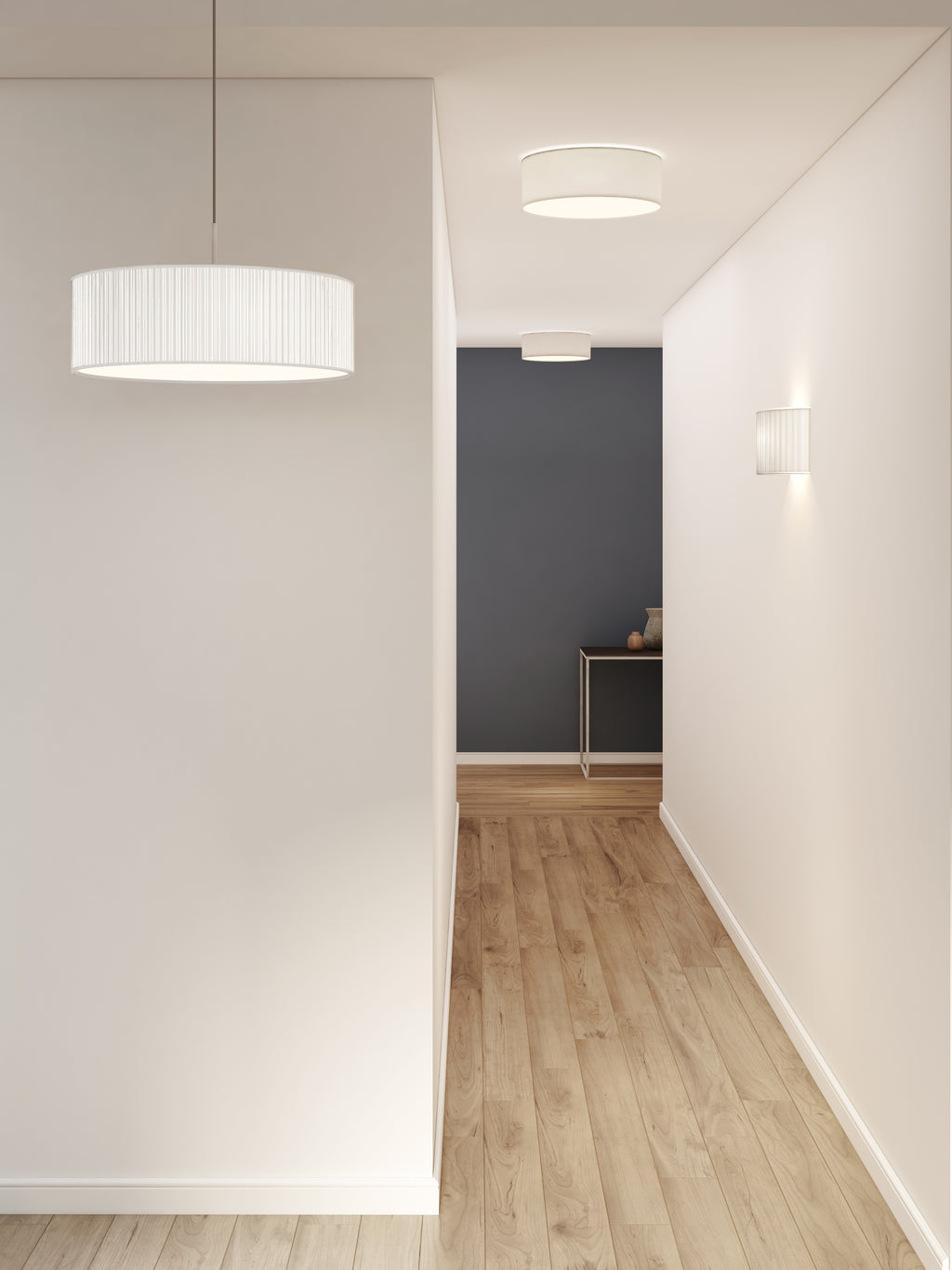 Astro Cambria 380 Ceiling Light in Putty Fabric