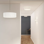 Astro Cambria 380 Ceiling Light in White Fabric