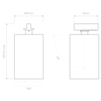 Astro Can 100 Track Light in Matt Black