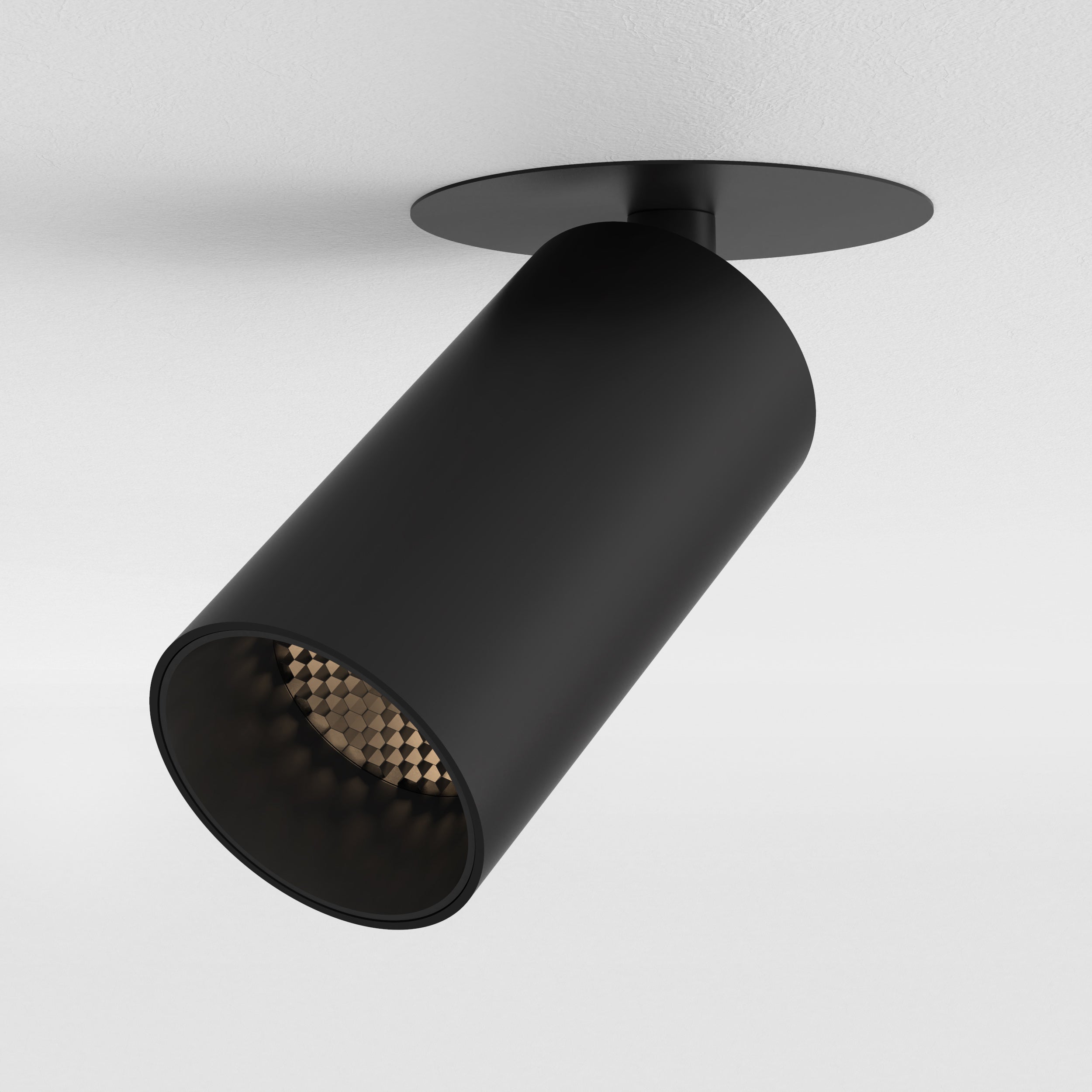 Astro Can 50 1 Light Recessed Spotlight in Matt Black