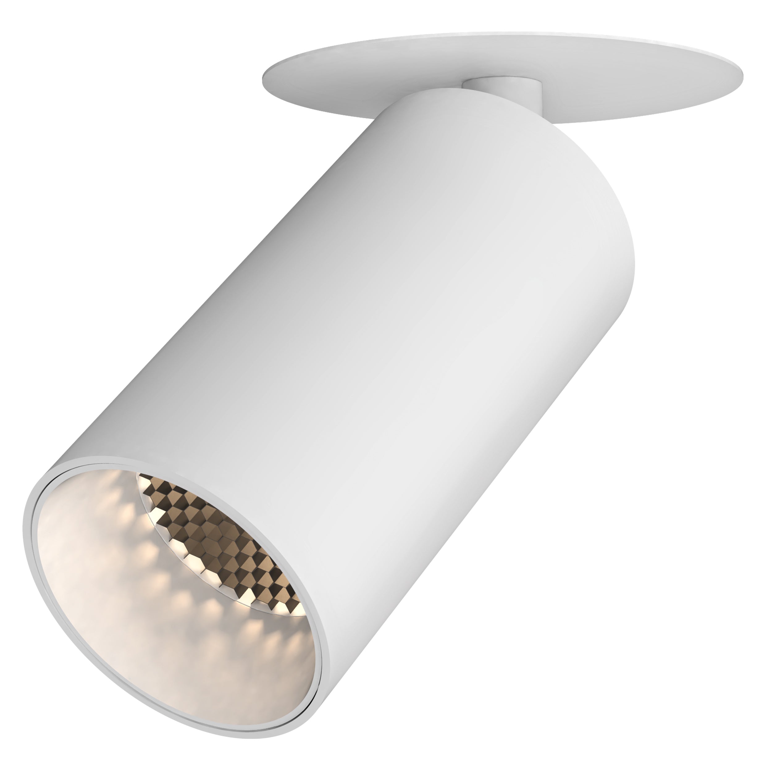 Astro Can 50 Single Recessed Spotlight in Matt White