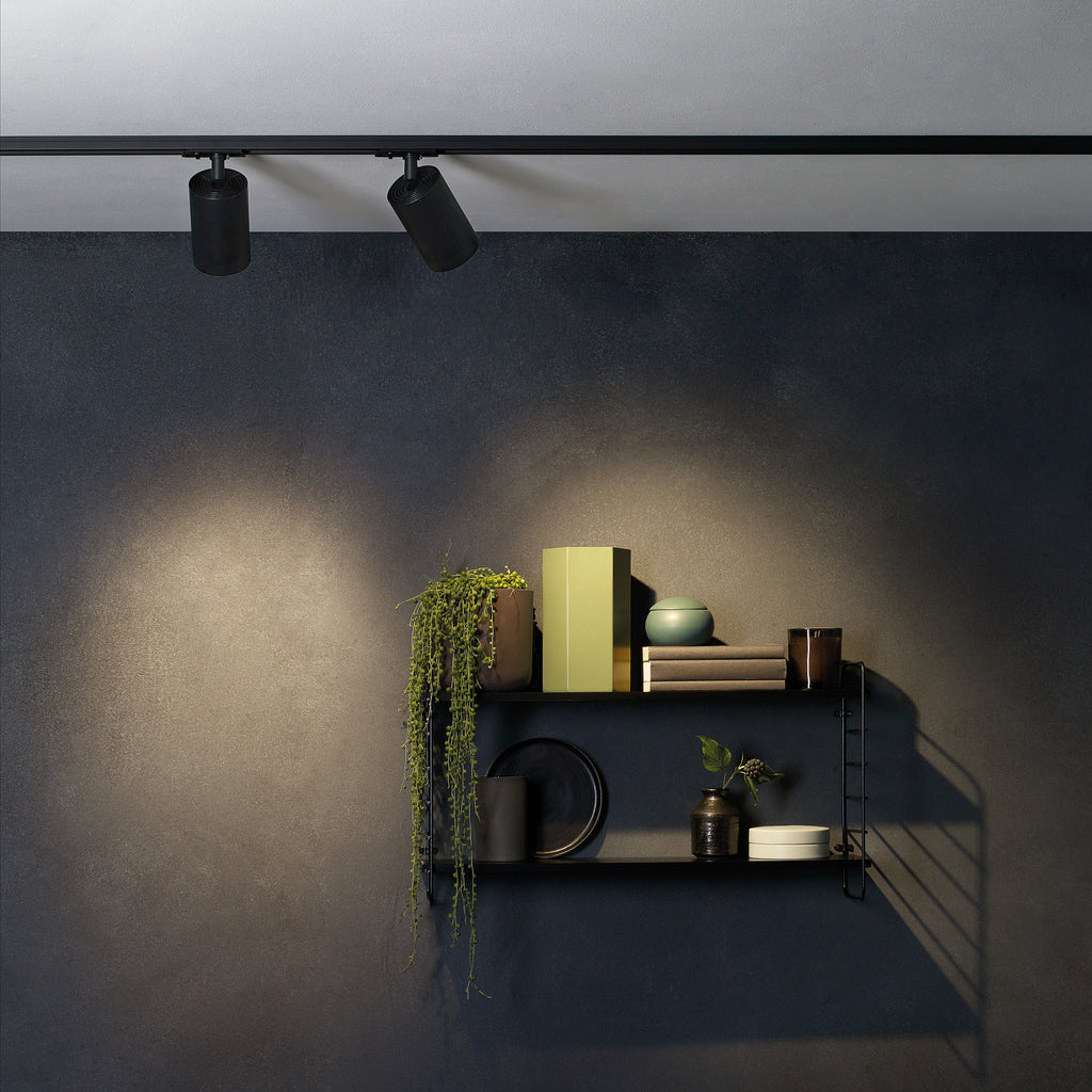 Astro Can 75 Track Light in Matt Black