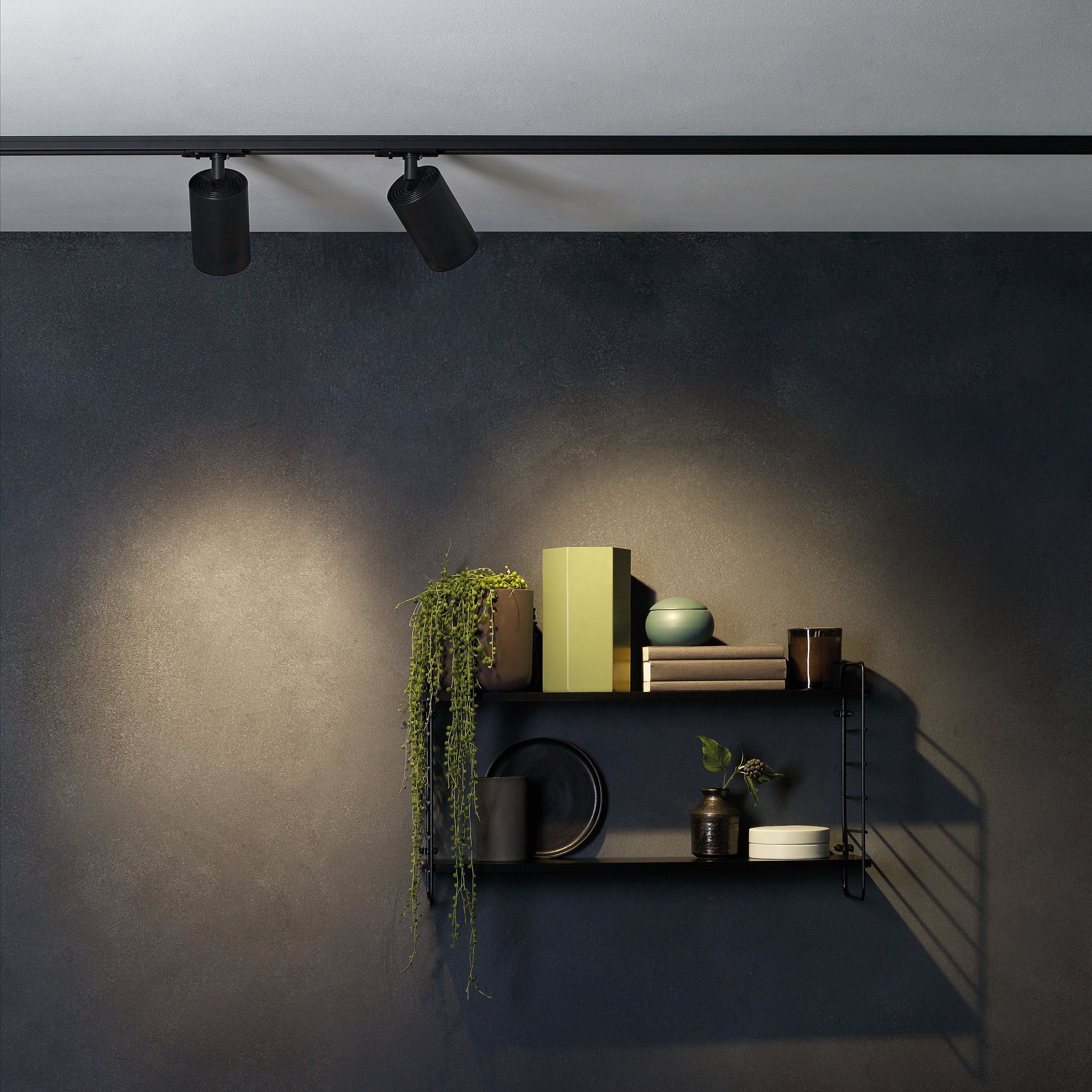 Astro Can 75 Track Light in Matt Black