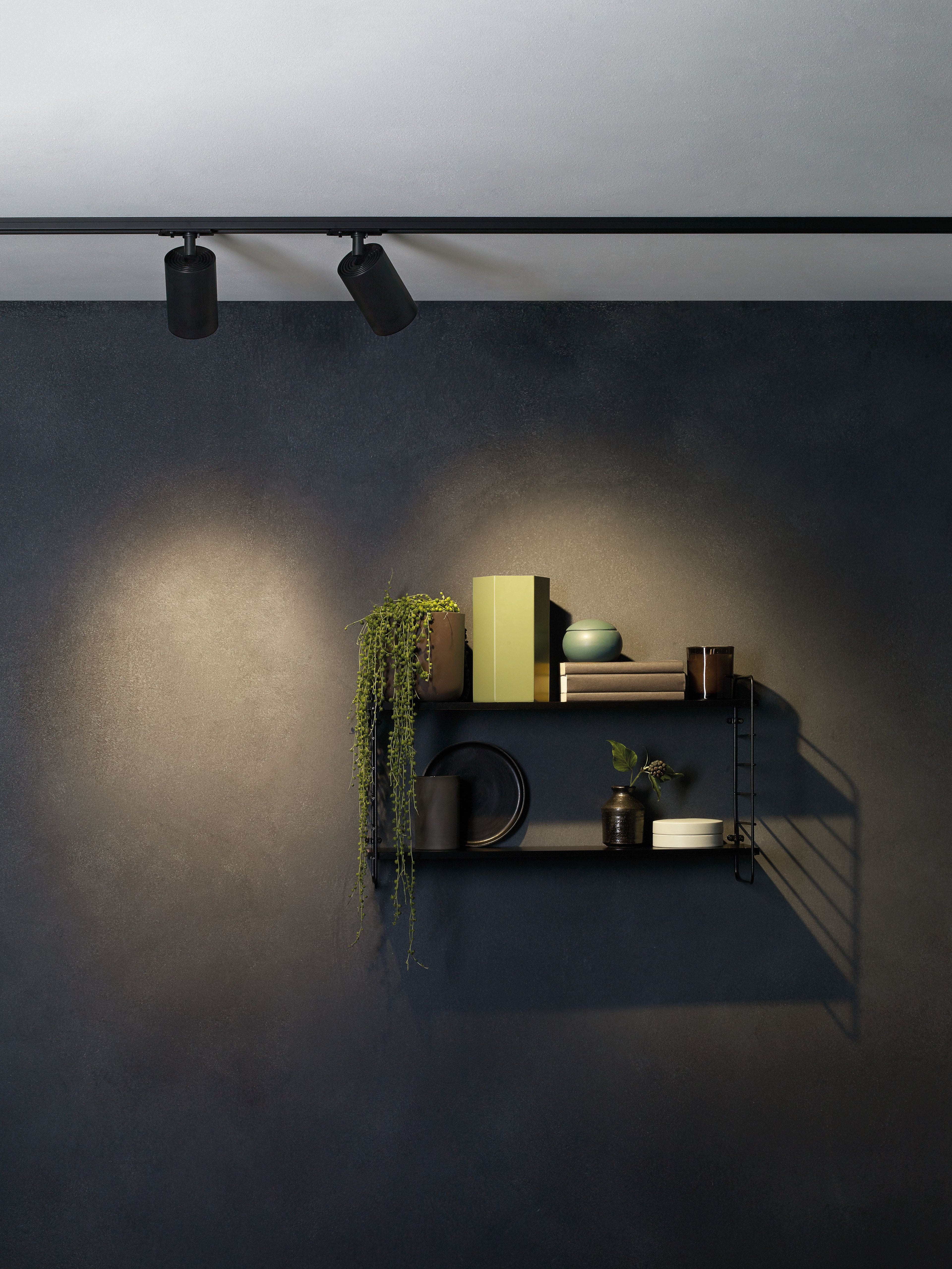 Astro Can 75 Track Light in Matt Black