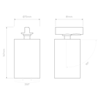 Astro Can 75 Track Light in Matt White