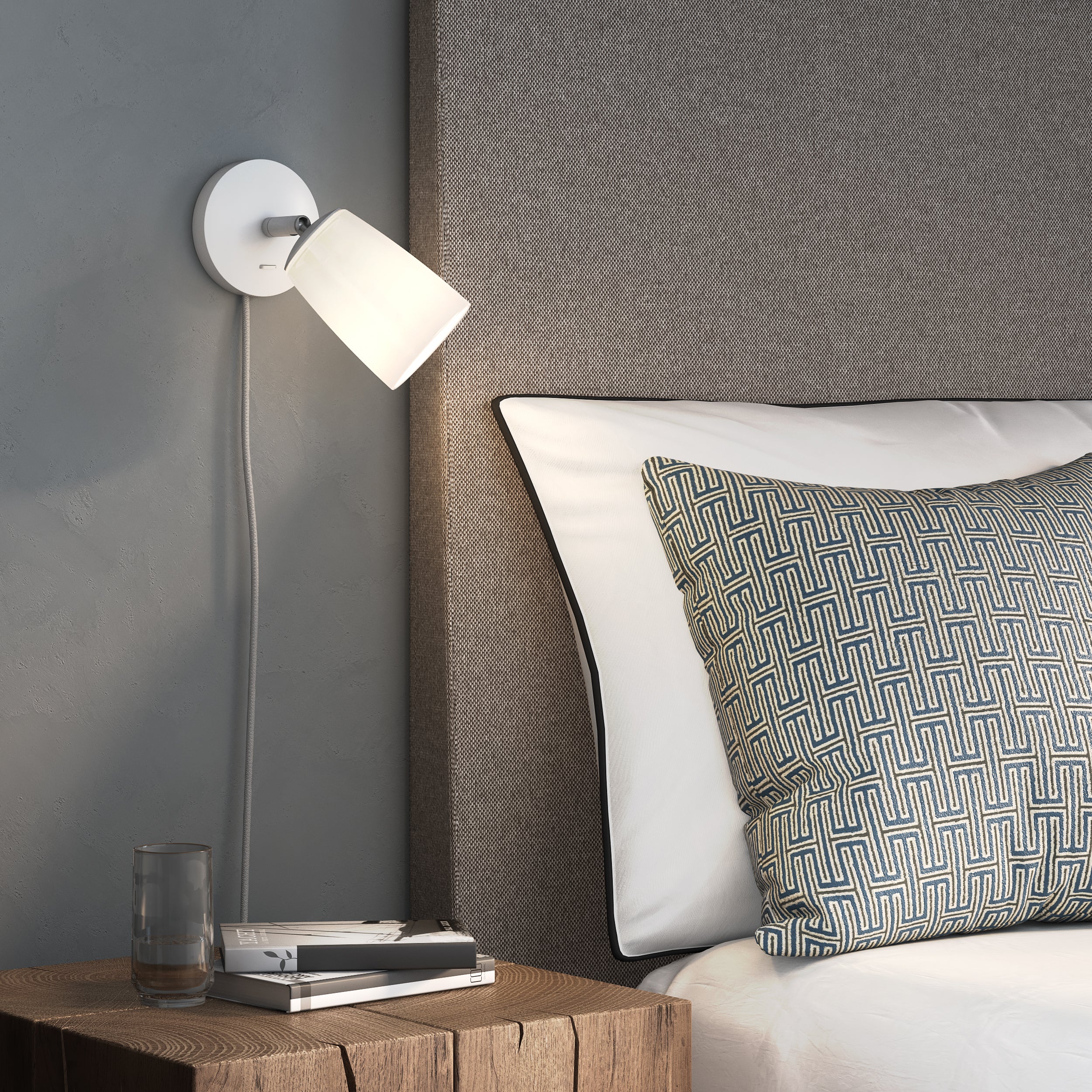 Astro Carlton Wall Plug-In Wall Light in Porcelain