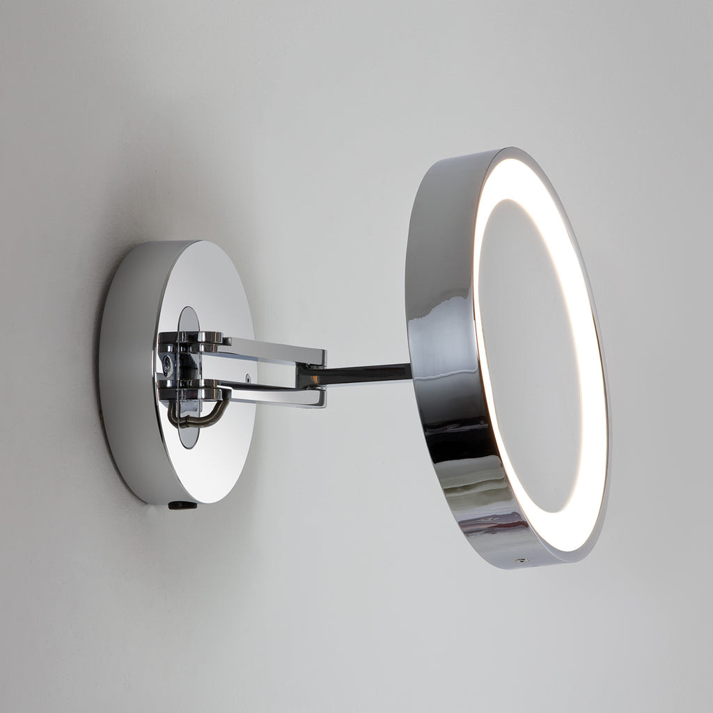 Astro Catena LED Bathroom Magnifying Mirror in Polished Chrome