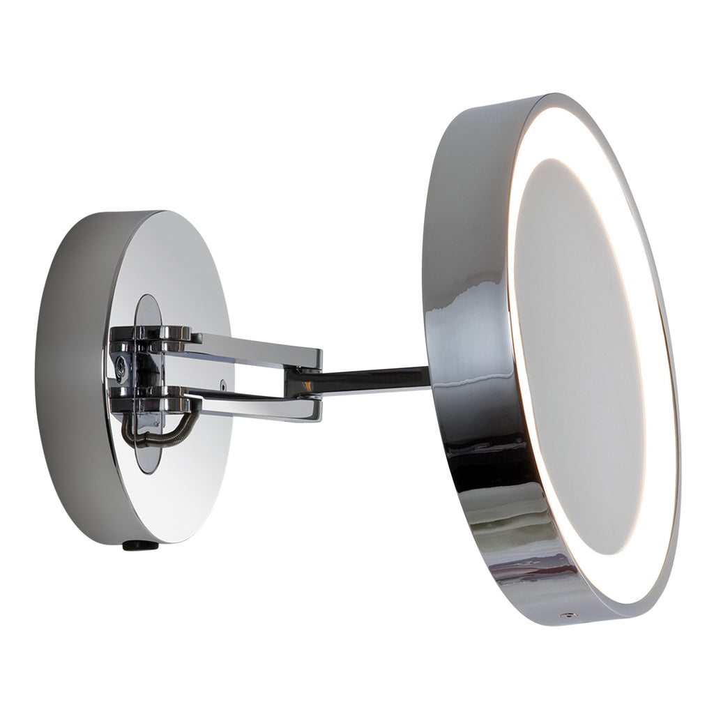 Astro Catena LED Bathroom Magnifying Mirror in Polished Chrome