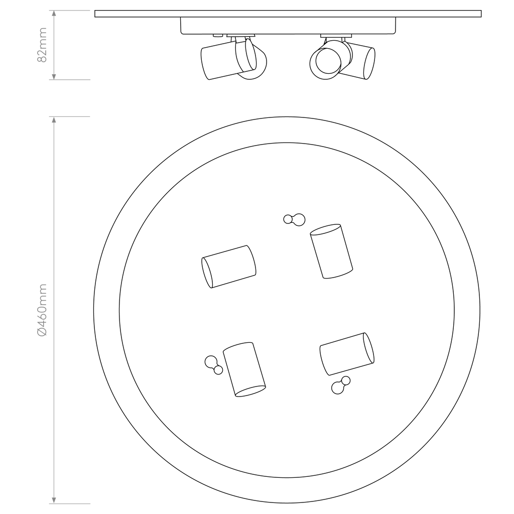 Astro Ceiling Base 460 Ceiling Light in Matt White SHADE NOT INCLUDED
