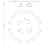 Astro Ceiling Base 460 Ceiling Light in Matt White SHADE NOT INCLUDED