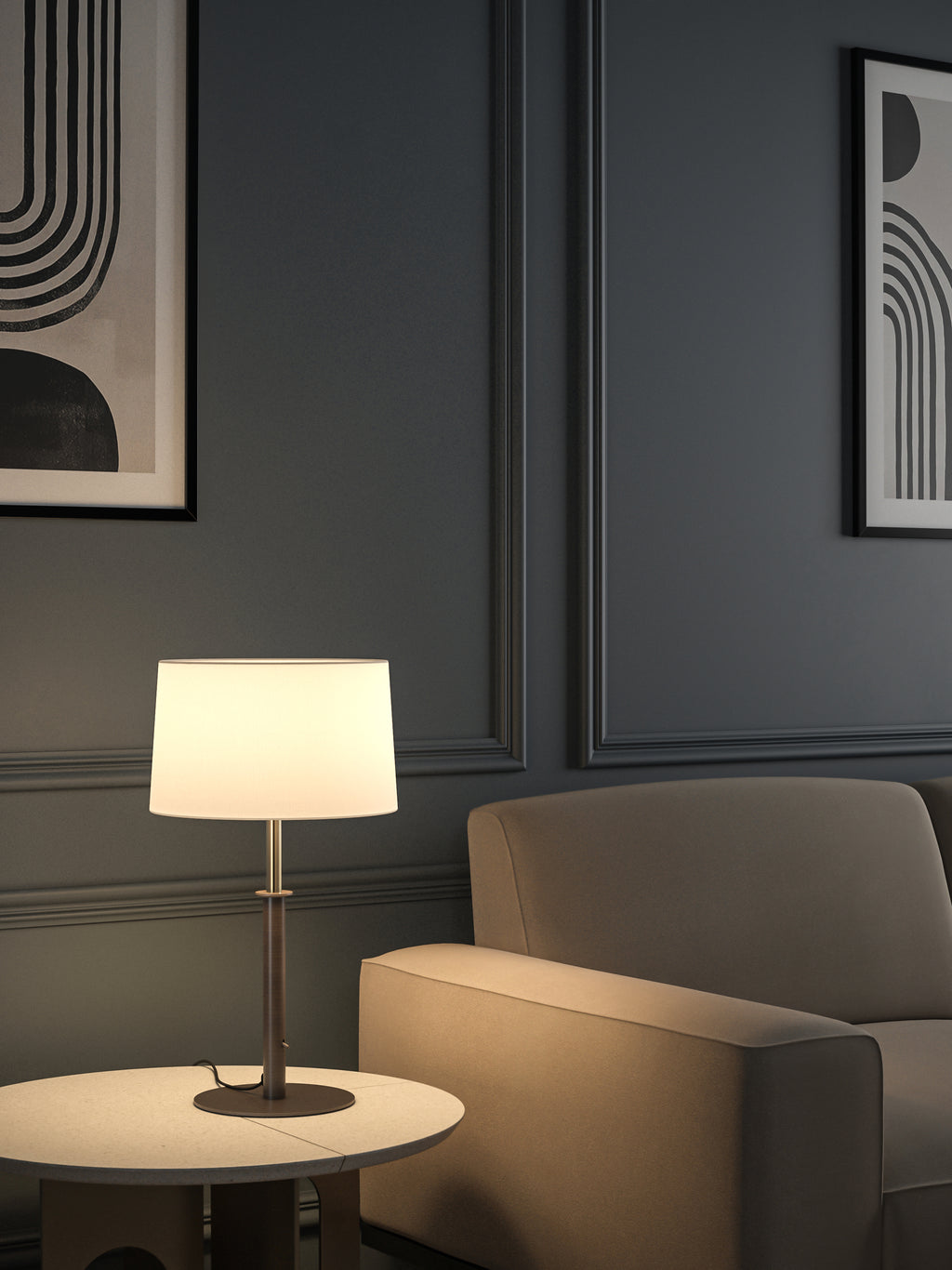 Astro Club Table Lamp in Bronze REQUIRES SHADE