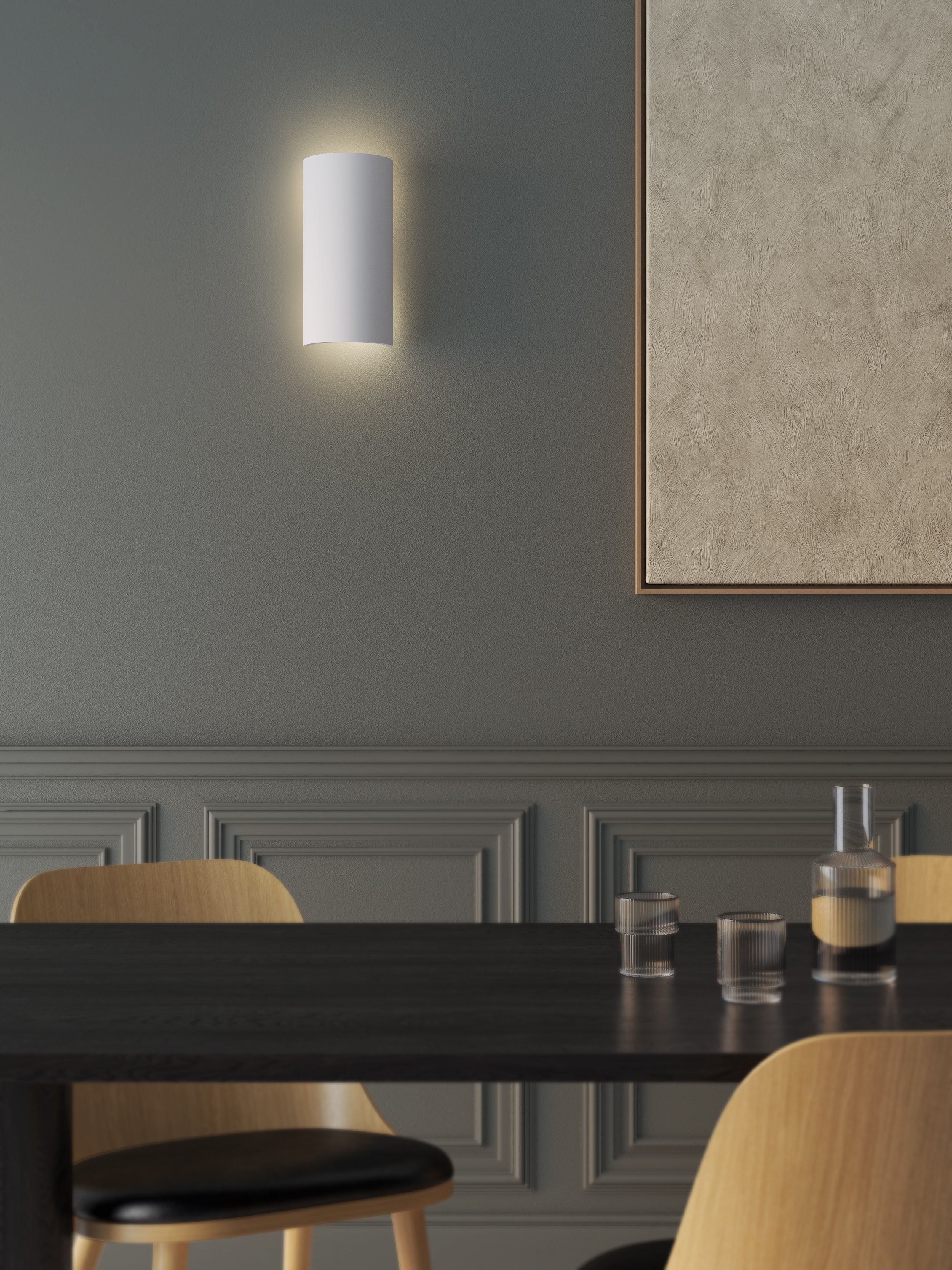 Astro Comino 155 Wall Light in Paintable Plaster