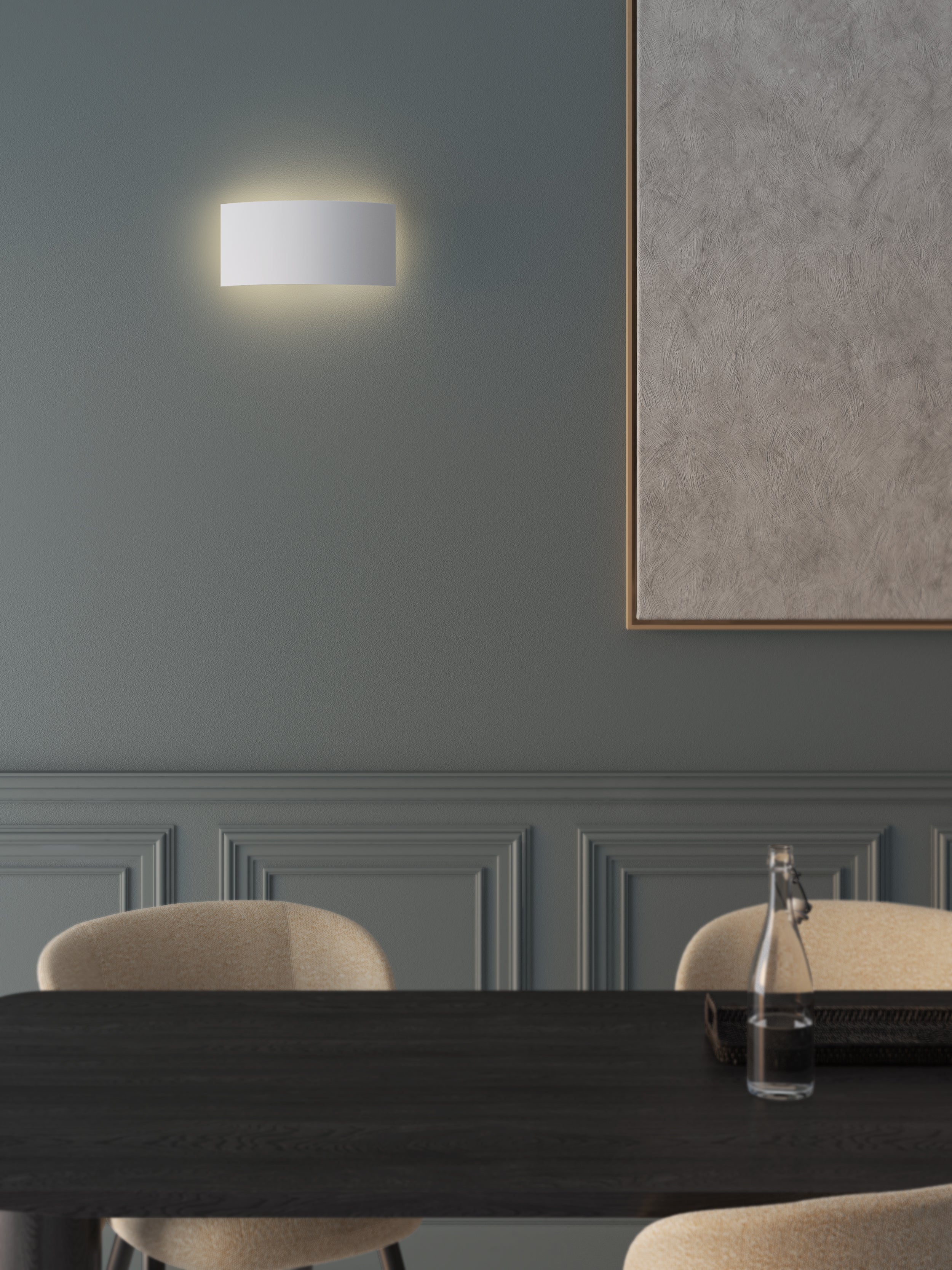 Astro Comino 320 Wall Light in Paintable Plaster