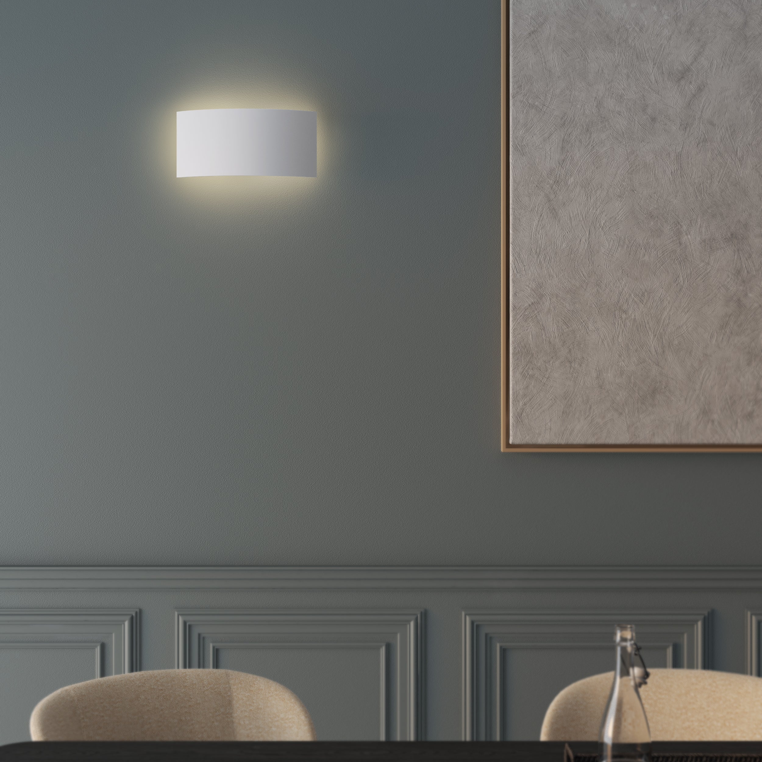 Astro Comino 320 Wall Light in Paintable Plaster