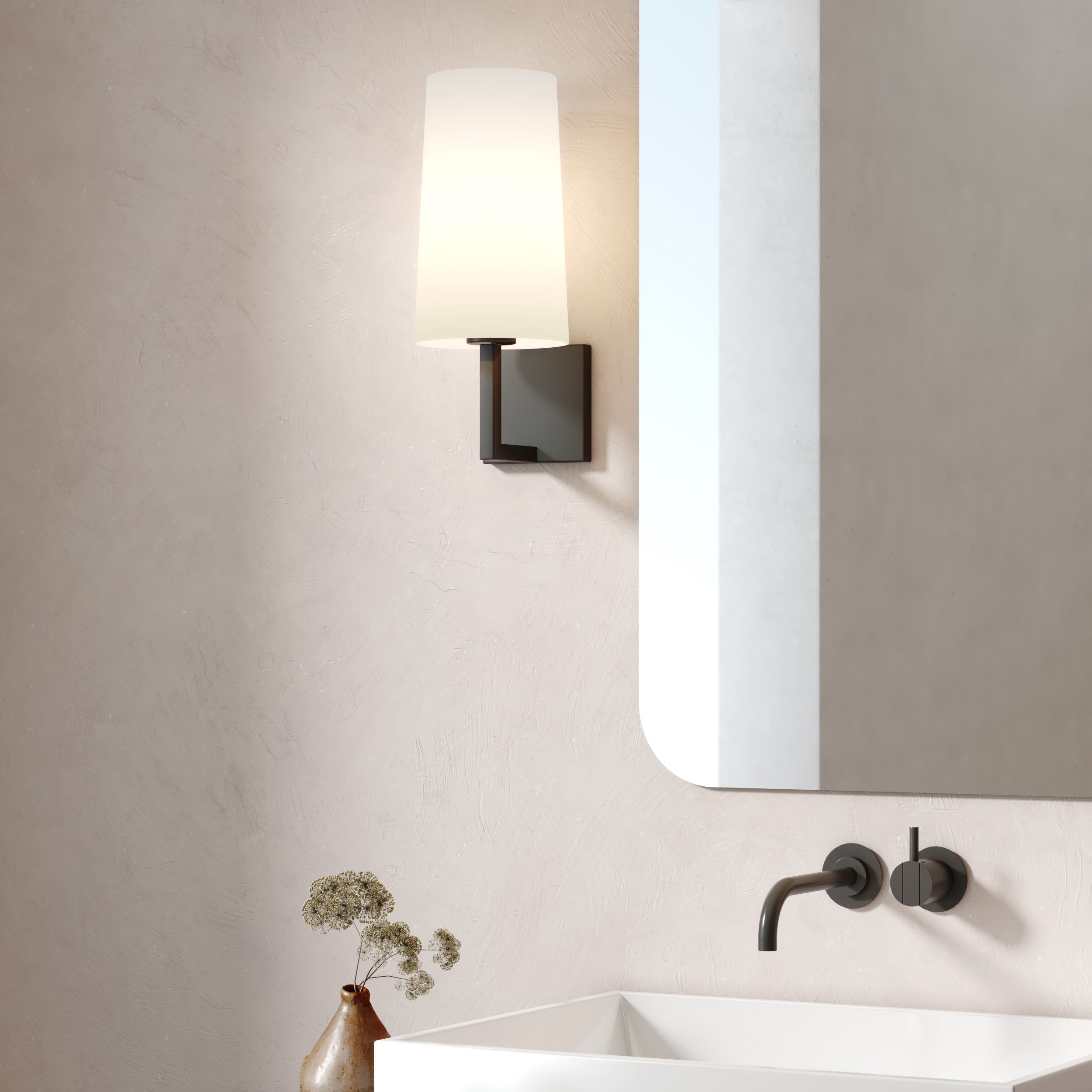 Astro Cone 245 Glass Shade in White (Opal)