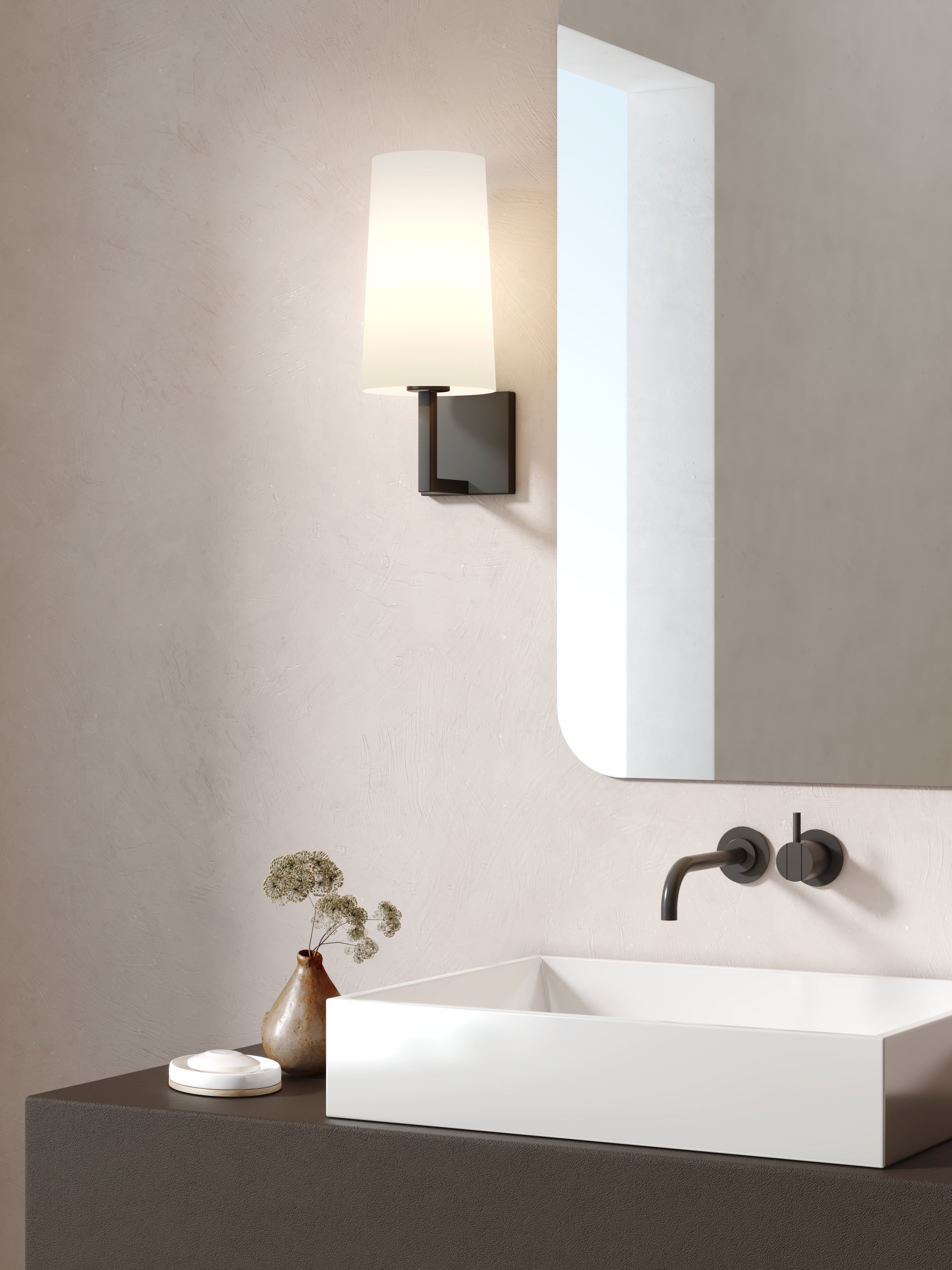 Astro Cone 245 Glass Shade in White (Opal)