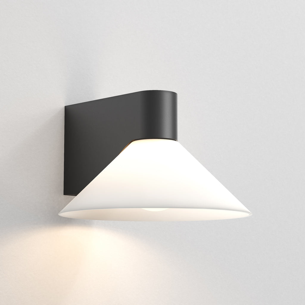Astro Conic Bathroom Wall Light in Matt Black
