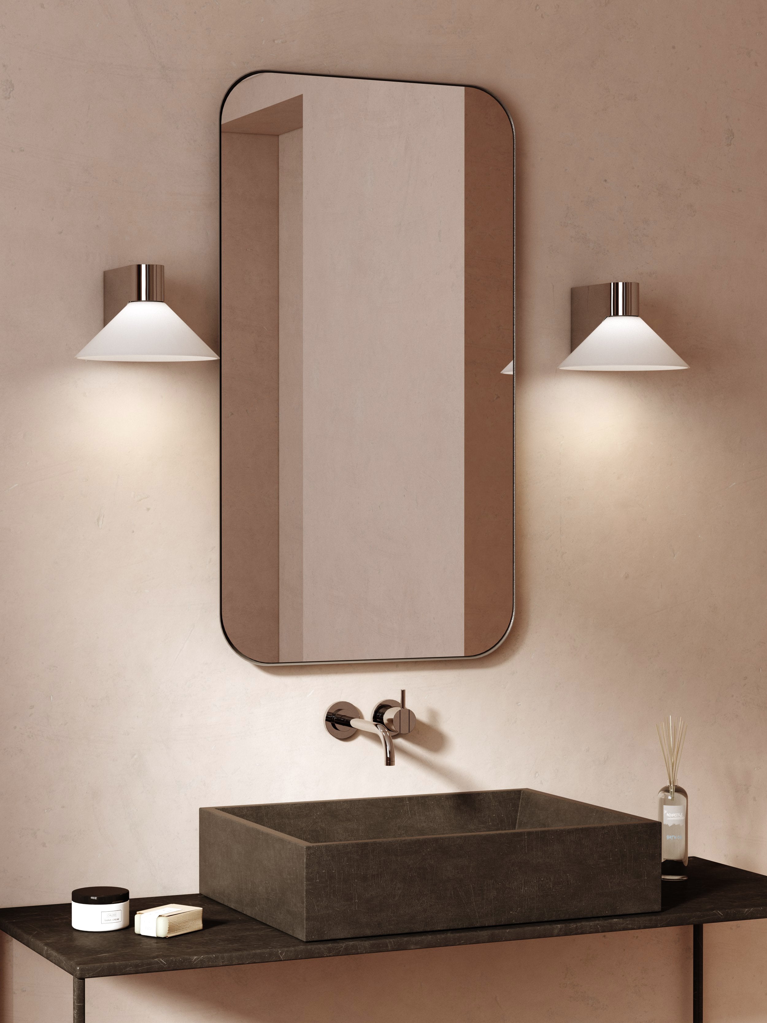 Astro Conic Bathroom Wall Light in Polished Chrome