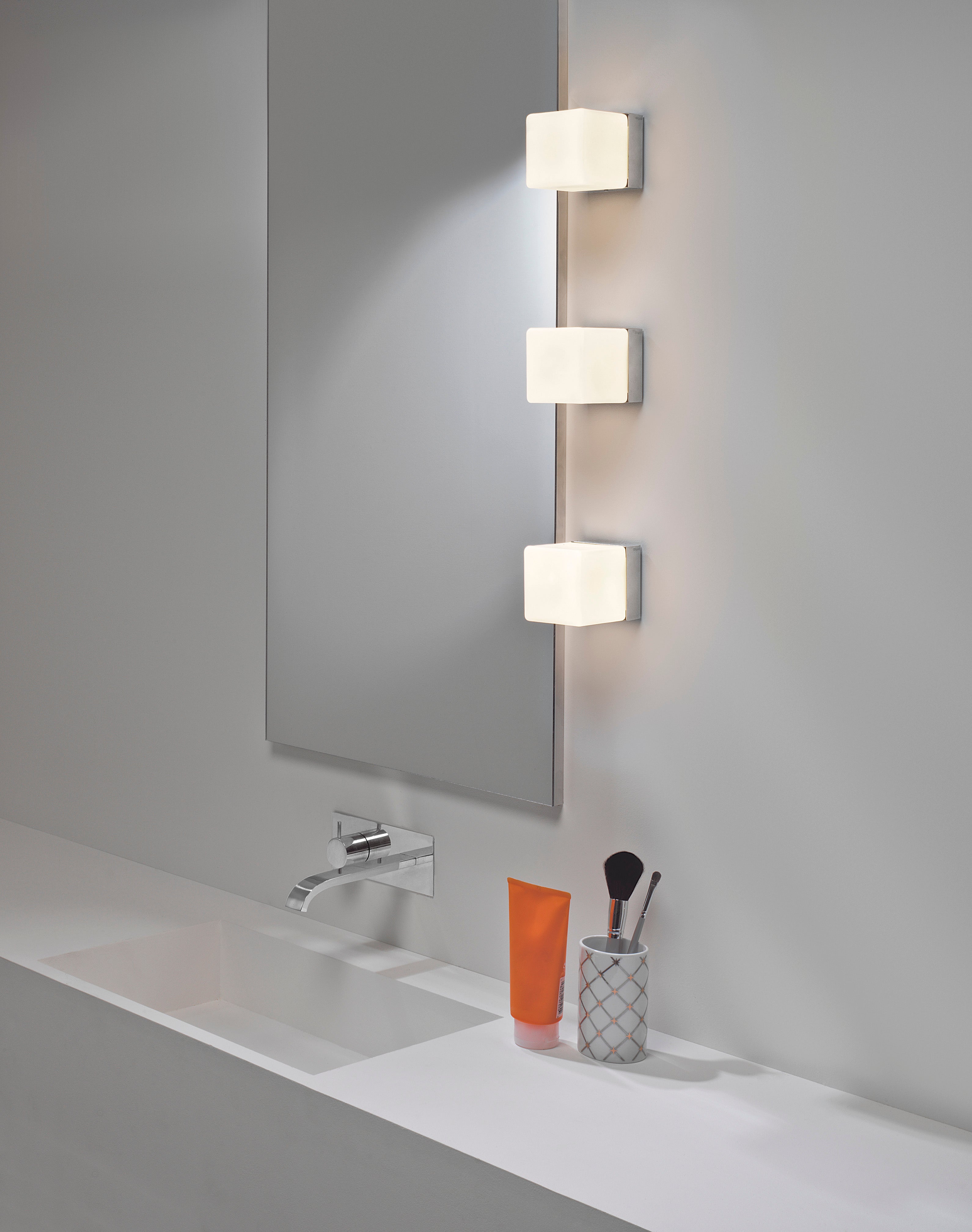 Astro Cube Bathroom Wall Light in Polished Chrome