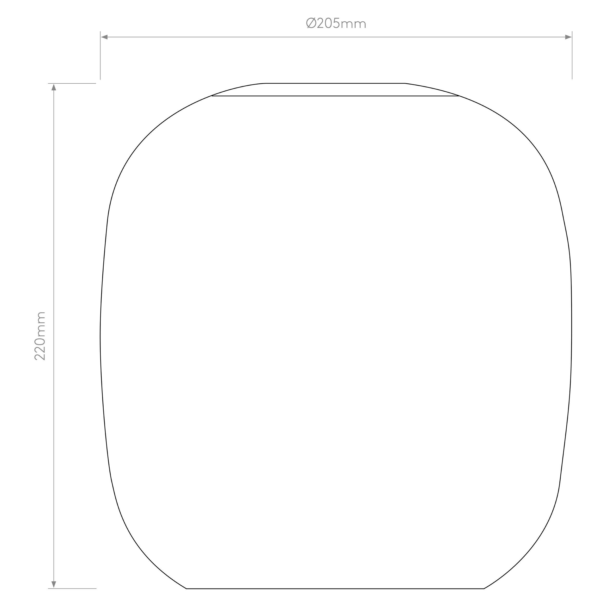 Astro Curve Glass 220 Shade in Clear