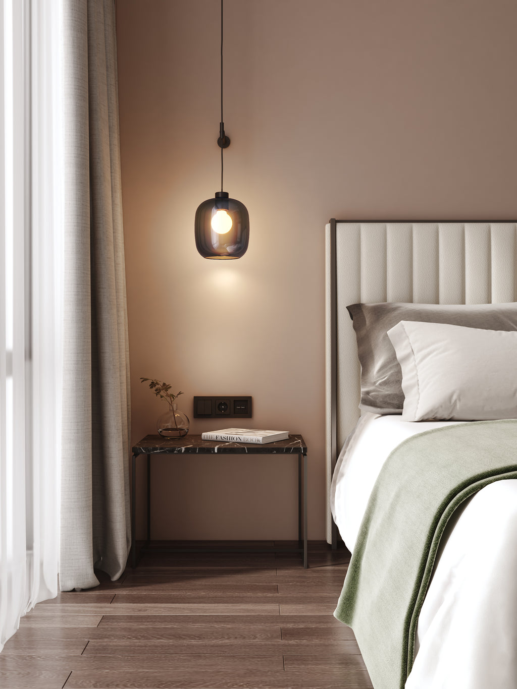 Astro Curve Glass 220 Shade in Dark Smoke