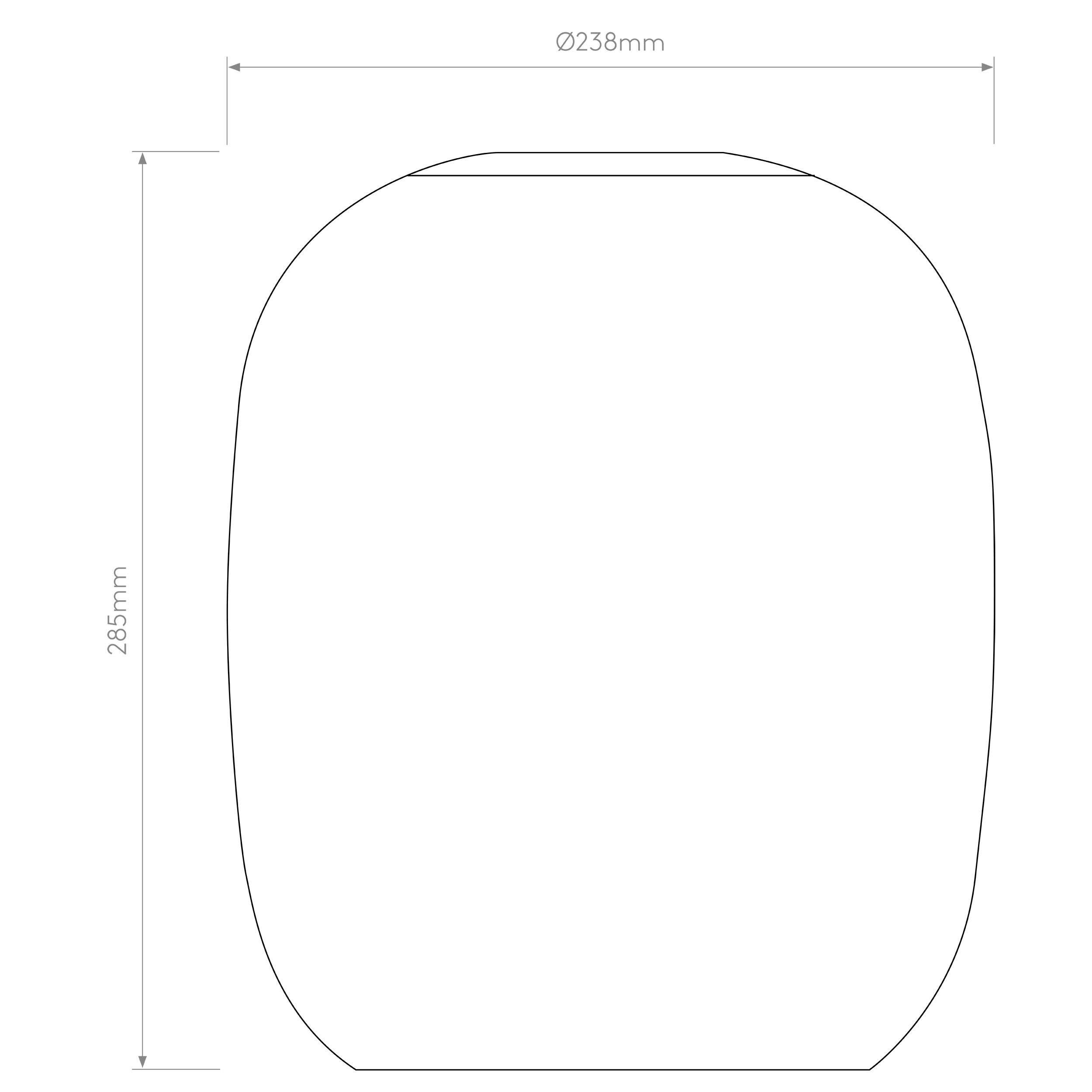 Astro Curve Glass 285 Shade in Clear
