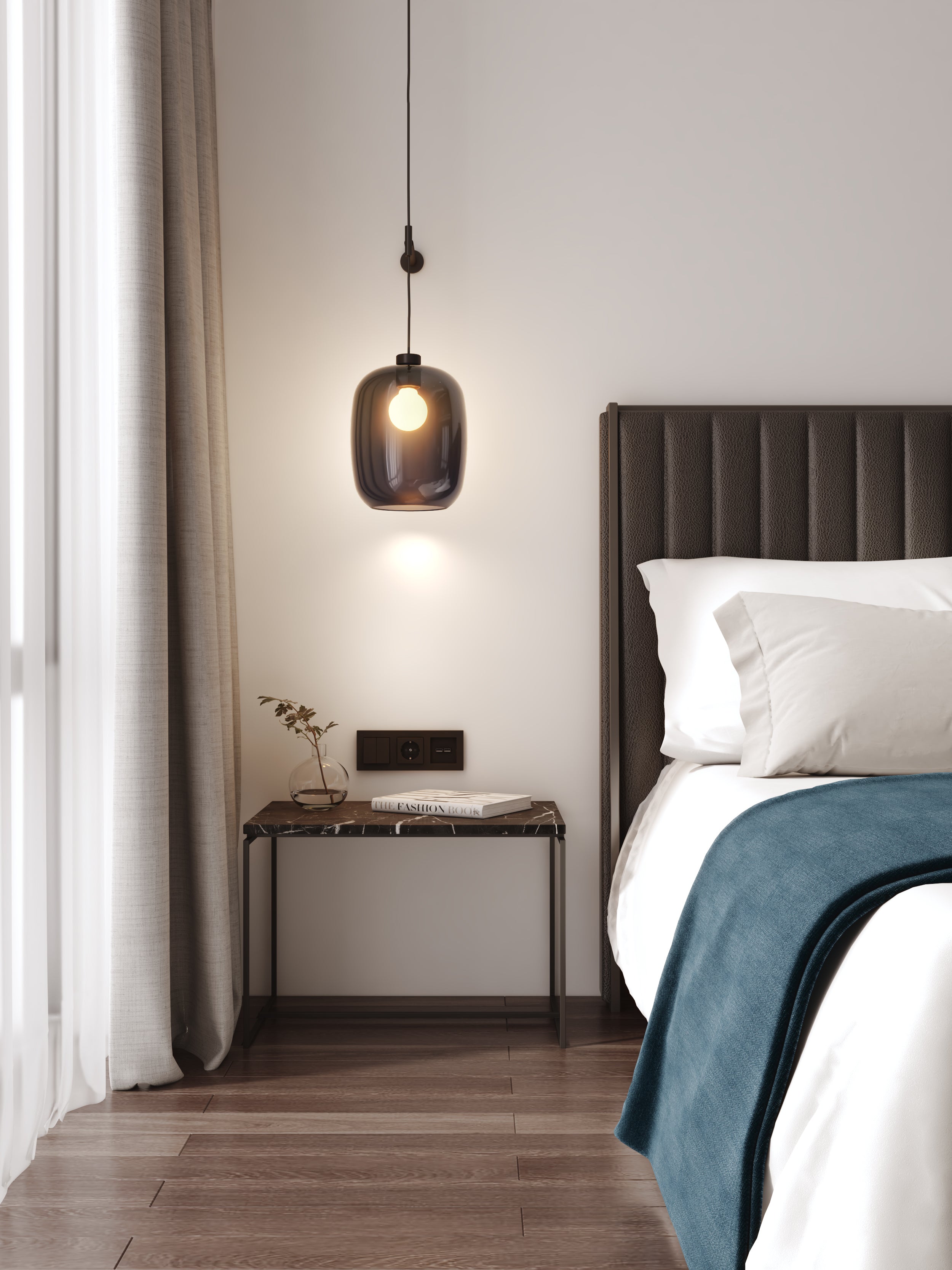 Astro Curve Glass 285 Shade in Dark Smoke