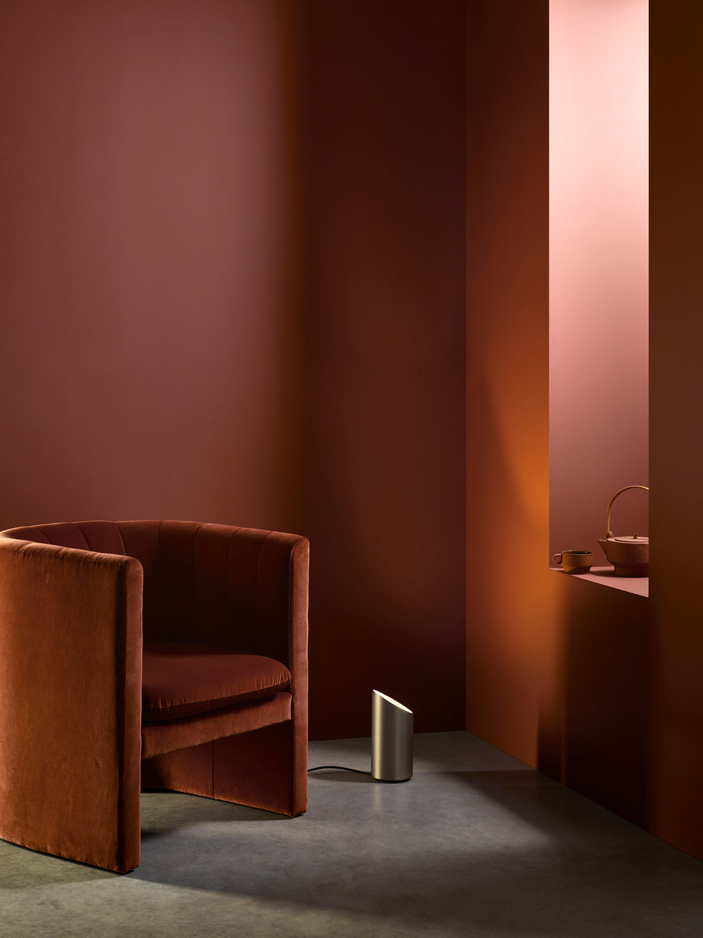 Astro Cut Indoor Floor Lamp in Matt Nickel