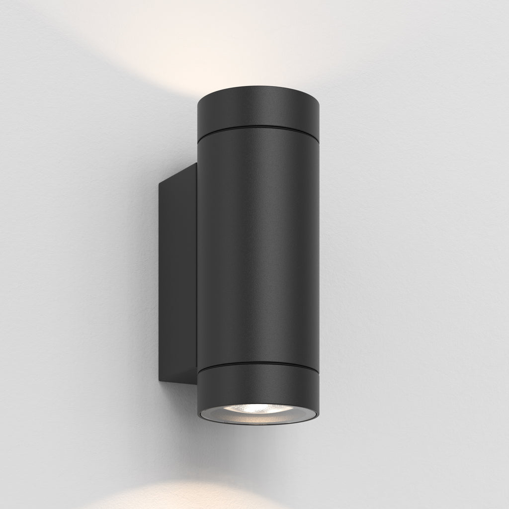Astro Dartmouth Twin LED Outdoor Wall Light in Textured Black