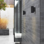 Astro Dartmouth Twin LED Outdoor Wall Light in Textured Black
