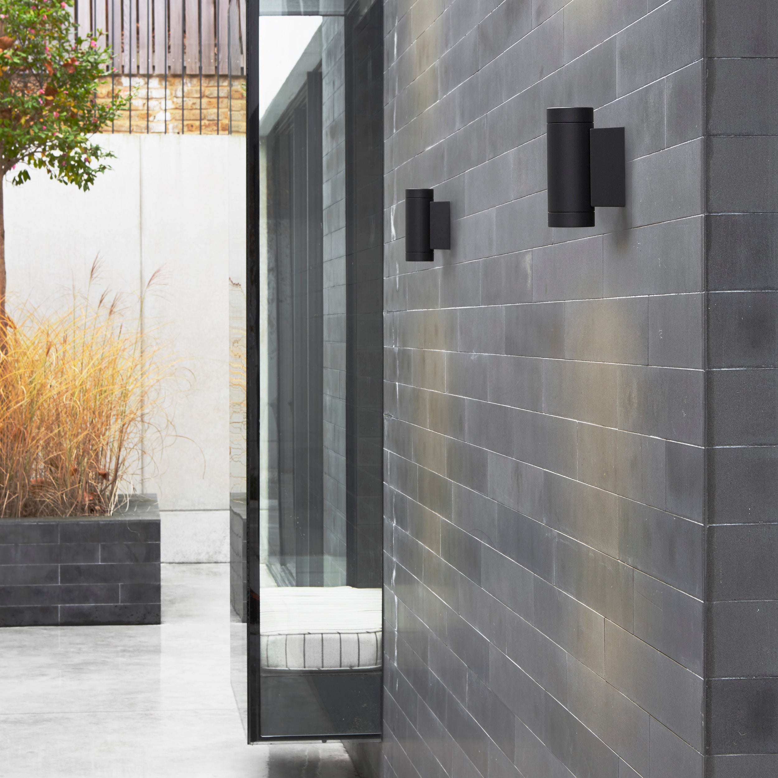 Astro Dartmouth Twin LED Outdoor Wall Light in Textured Black