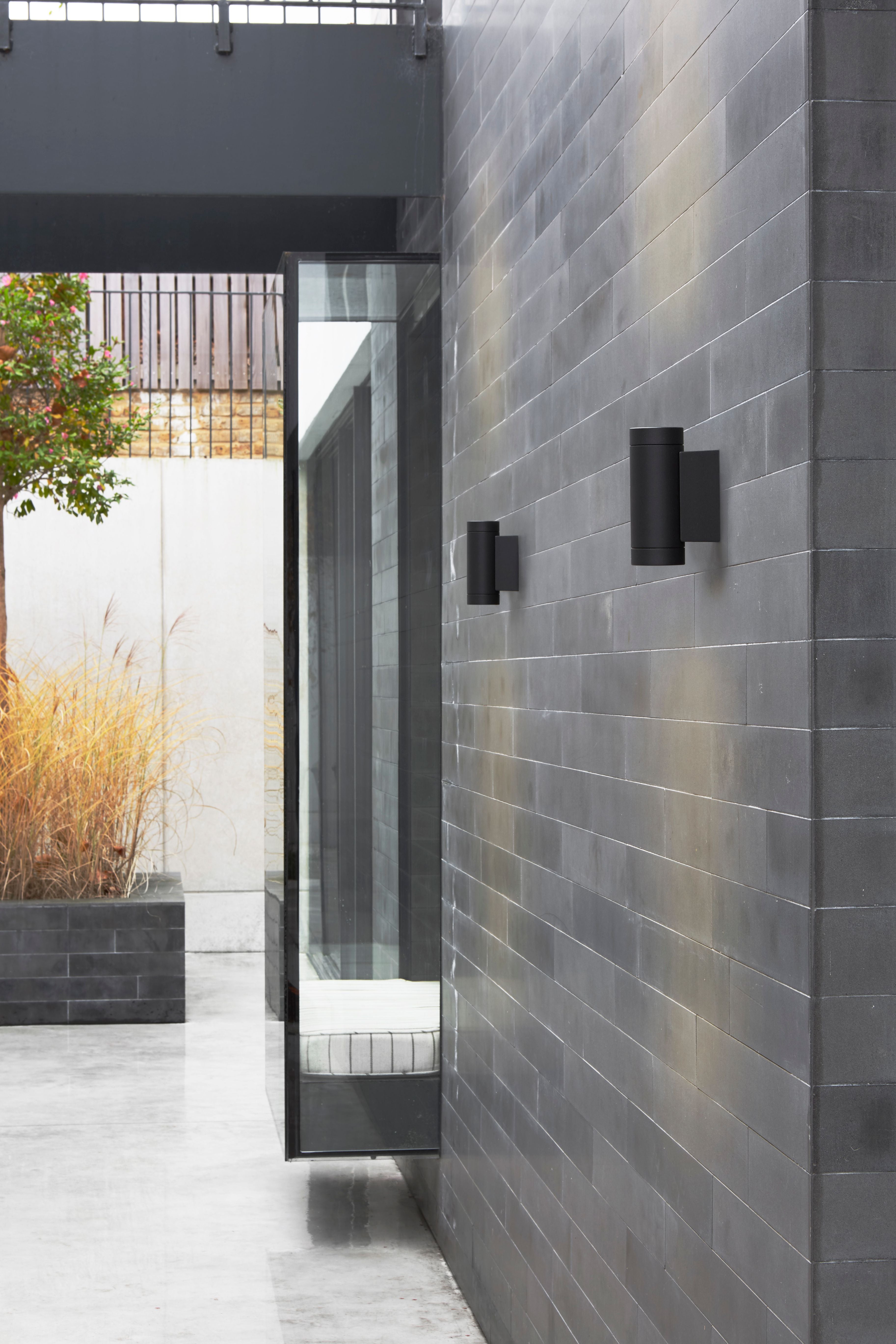 Astro Dartmouth Twin LED Outdoor Wall Light in Textured Black