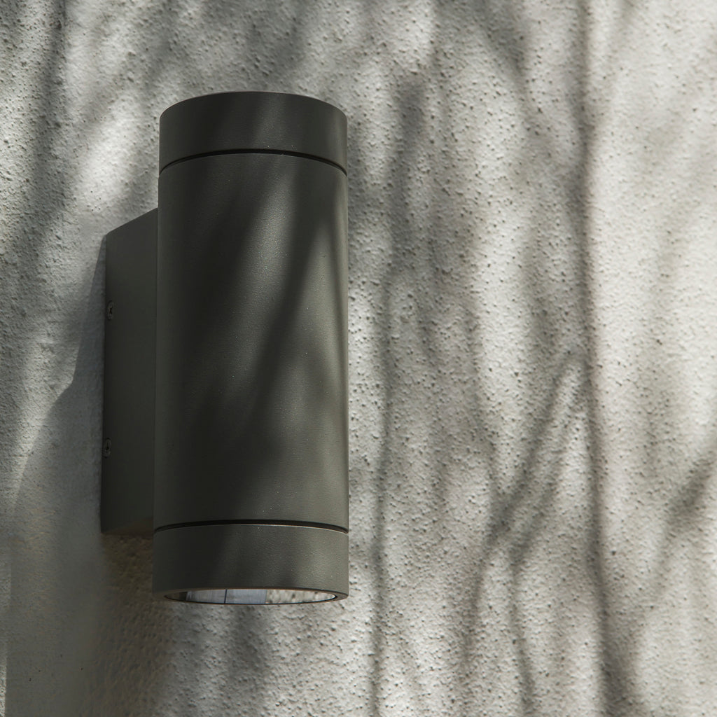 Astro Dartmouth Twin LED Outdoor Wall Light in Textured Black