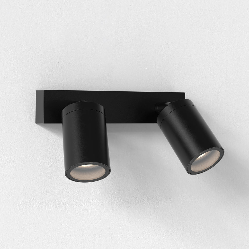 Astro Dartmouth Twin Spot Exterior Spotlight in Textured Black