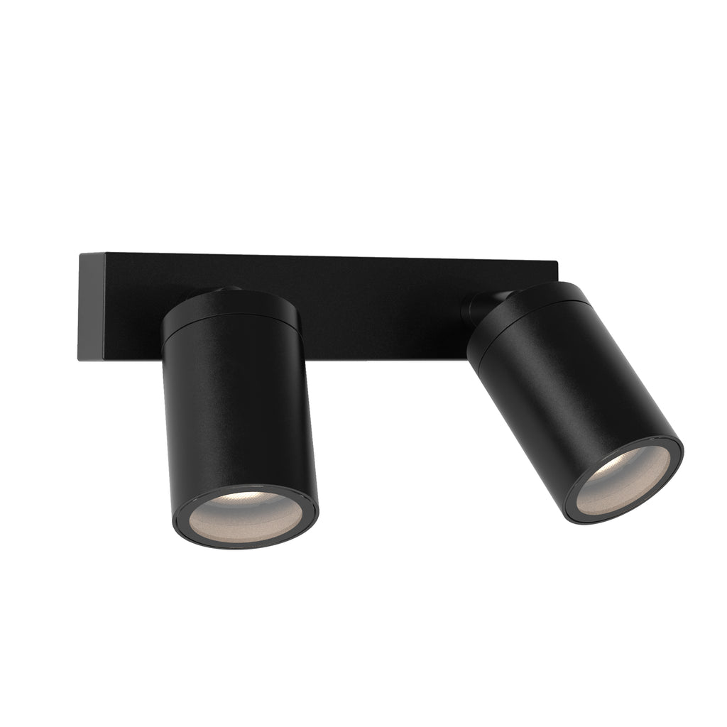 Astro Dartmouth Twin Spot Exterior Spotlight in Textured Black