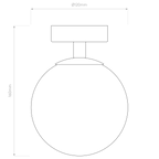 Astro Denver Bathroom Ceiling Light in Matt Black