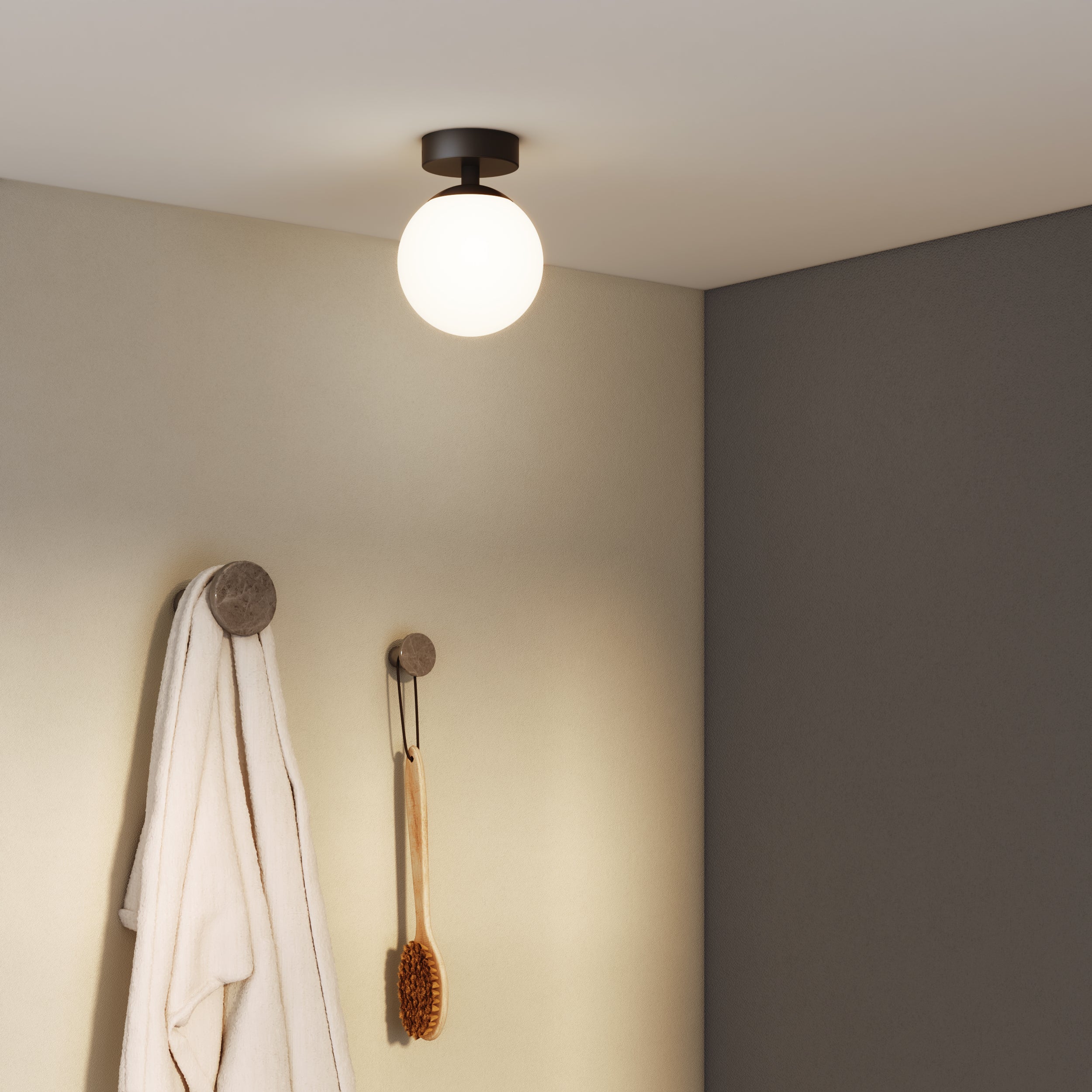 Astro Denver Bathroom Ceiling Light in Matt Black