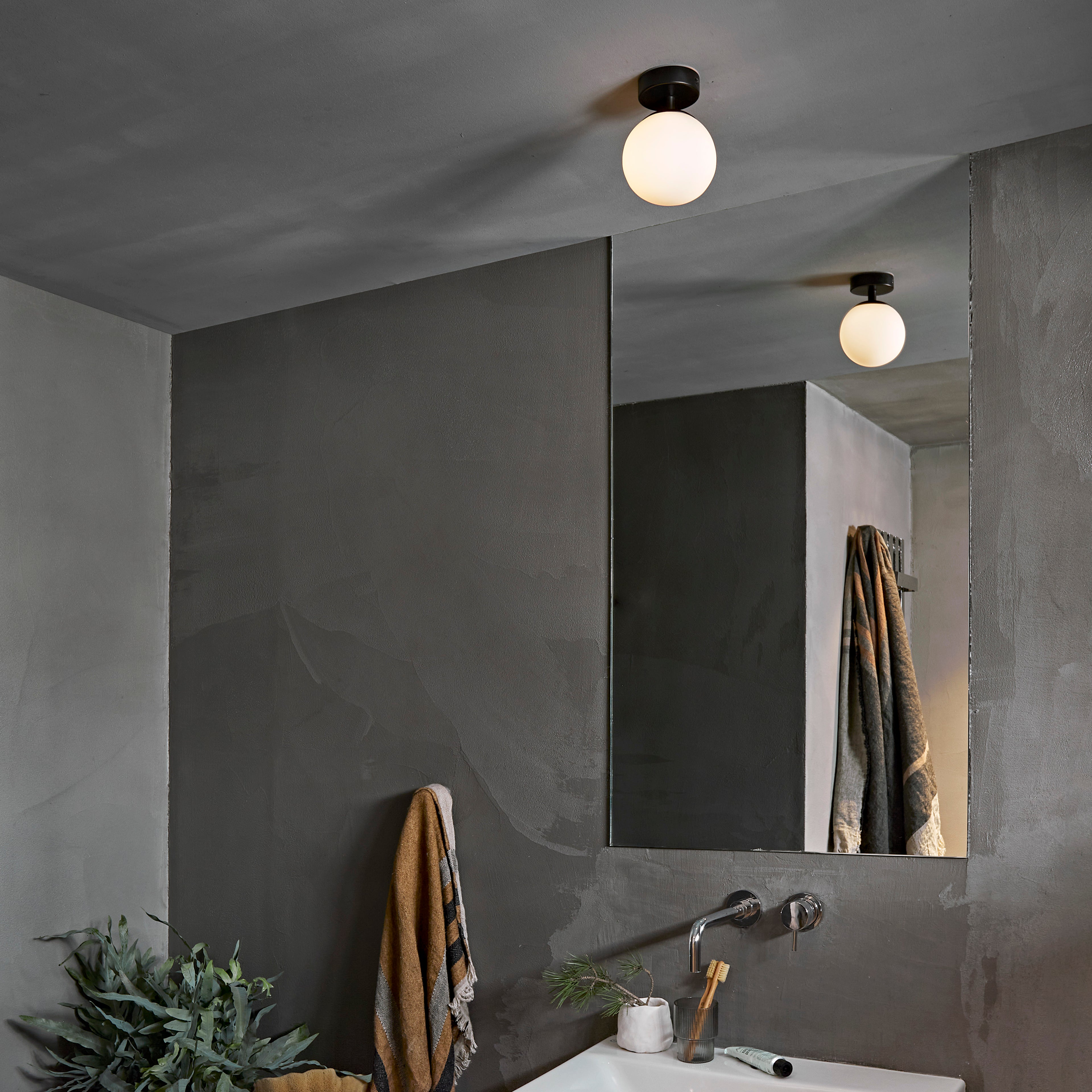 Astro Denver Bathroom Ceiling Light in Matt Black
